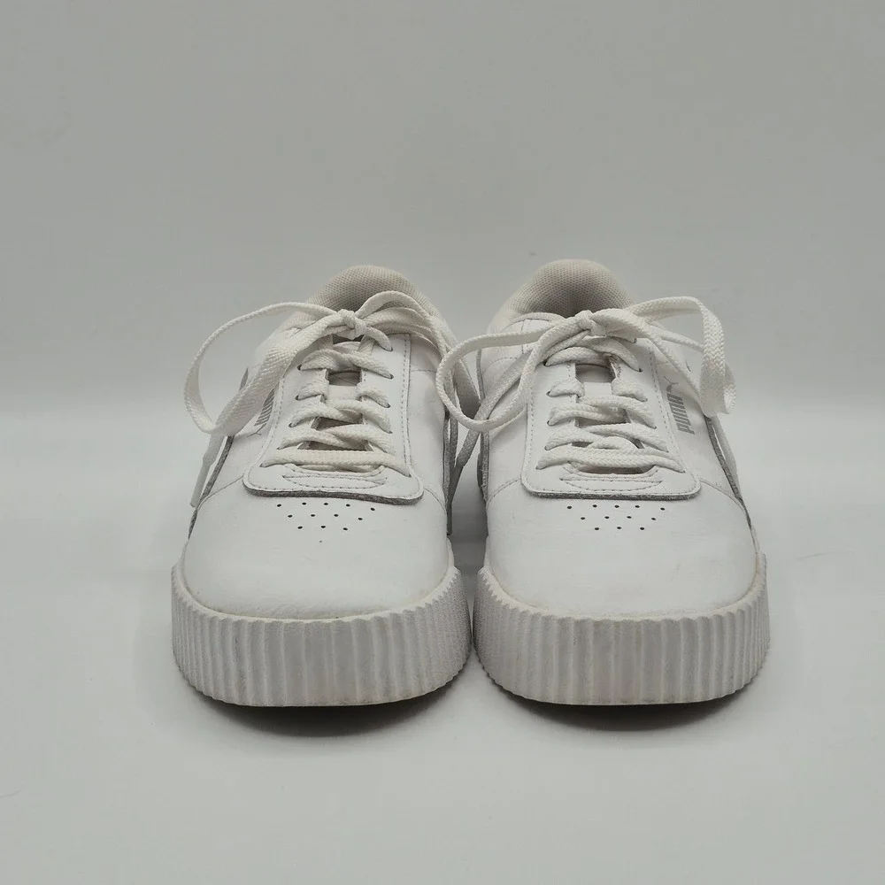 PUMA Shoes Womens Size 7.5 White Synthetic Low Top Casual Sneakers 370325-02